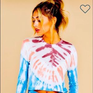 BETTER WITH YOU RUST TIE DYE CROP TOP